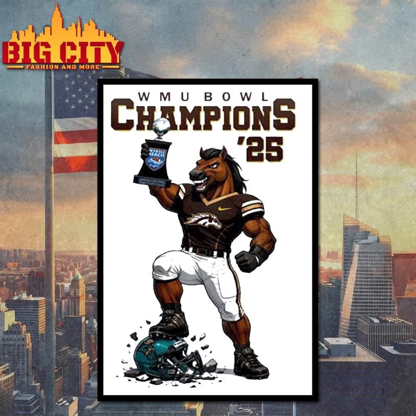 Western Michigan Broncos Myrtle Beach Bowl Champions 2025 football Shirt