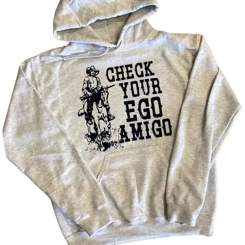 Western cowboy hoodie, Check Your Ego Amigo Westernn clothing Hoodie, western outfits women, #western tops T-Shirts,...