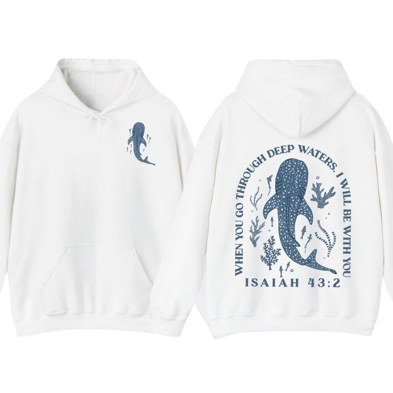 Whale Shark Tshirt, Hoodie Beachy Shirt, Shark Shirt, Jesus T-shirt, Hoodie Beachy Tee, Beachy Tee, Summer T-shirt,...