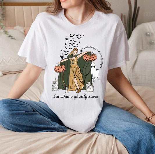 What A Ghostly Scene Shirt, I Didn't Want To Have To Haunt You Shirt, Halloween Song Shirt, Halloween Pumpkin Shirt...