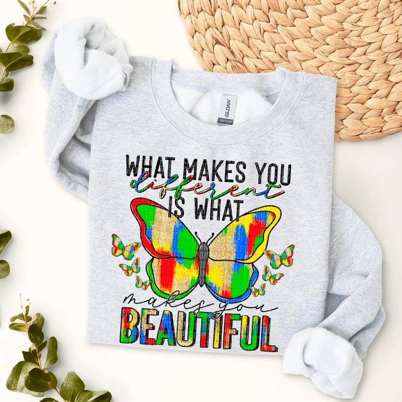 What Makes You Different Is What Makes You Beautiful DTF Transfers - THIS IS NOT A SHIRT Hoodie, Sweatshirt | WearSparks.com