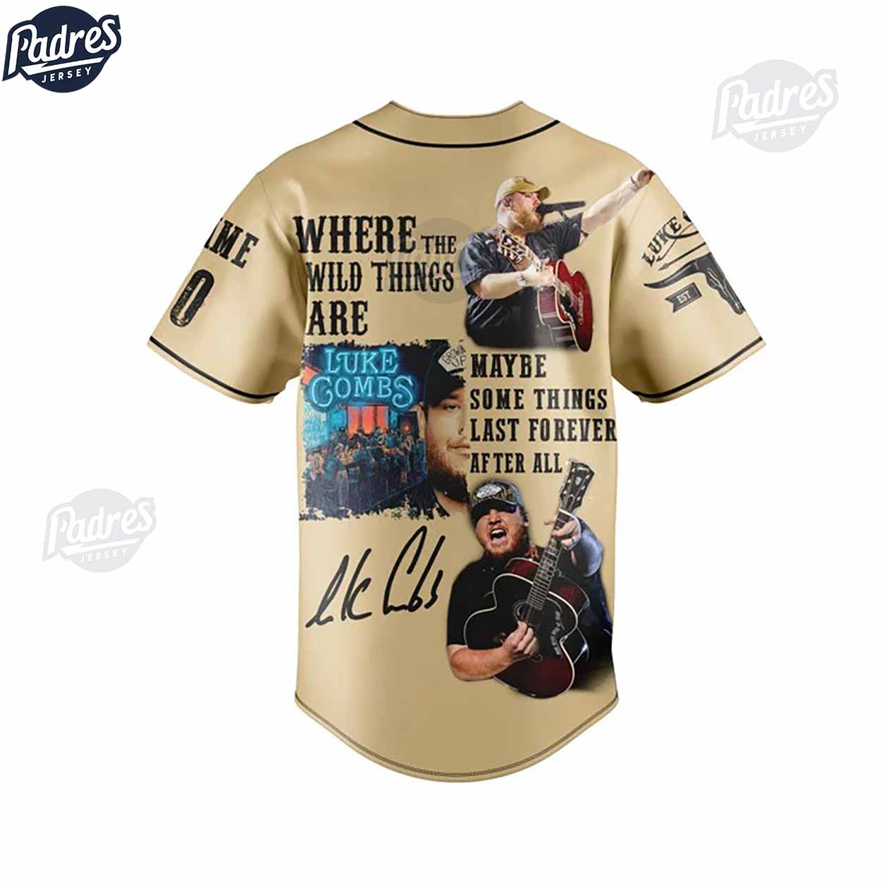 Where the Wild Things Are Luke Combs Baseball Jersey Outfit - Padres Jersey Oasis: Elevate Your Baseball Style... (Image 4)
