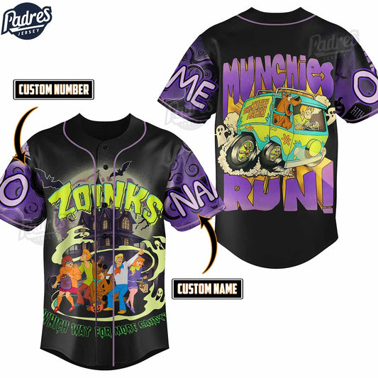 Which Way For More Candy Halloween Scooby-Doo Custom Baseball Jersey - Padres Jersey Oasis: Elevate Your... (Image 1)