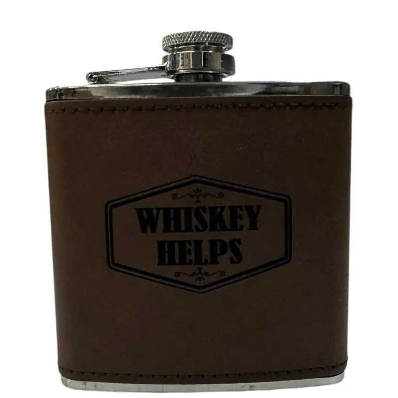 Whiskey Helps Flask - Drinkware T-Shirts, Hoodie, Sweatshirt | WearSparks.com