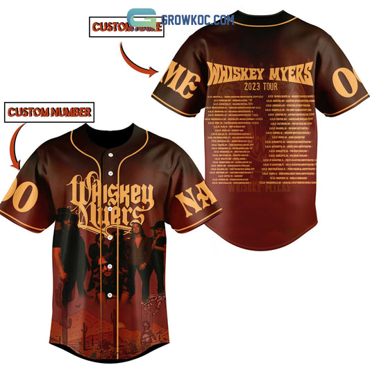 Whiskey Myers 2023 Tour Personalized Baseball Jersey
