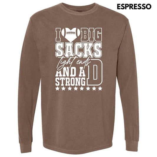 White Big Sacks Long Sleeve Comfort Colors T-Shirt 'NLB' Hoodie, Sweatshirt | WearSparks.com