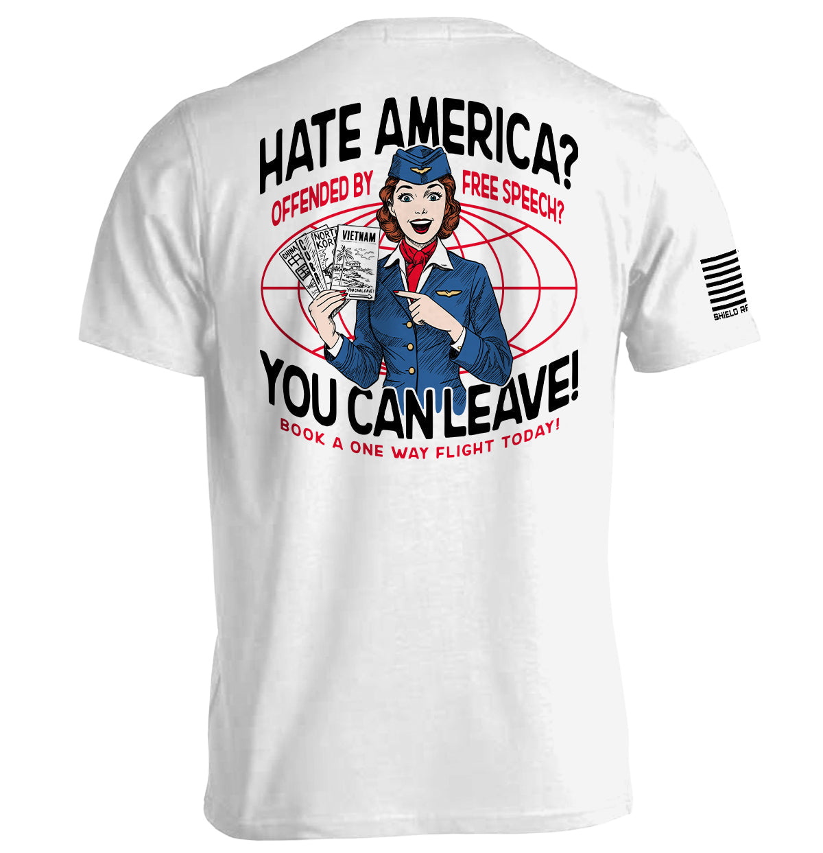 Hate America Offended By Free Speech You can Leave T-Shirts, Hoodie, Sweatshirt | WearSparks.com (Image 1)