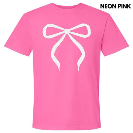 White Bow Coquette Puff Comfort Colors T-Shirt Hoodie, Sweatshirt | WearSparks.com