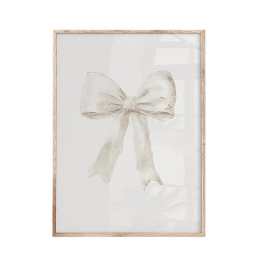 White Bow Print, Preppy Art, Bow Painting, White Retro Posters Dorm Prints Poster Prints No Frame, Gifts For Girls Wall...