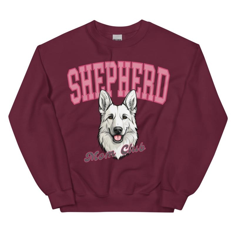White German Shepherd Mom Club Sweatshirt T-Shirts, Hoodie | WearSparks.com