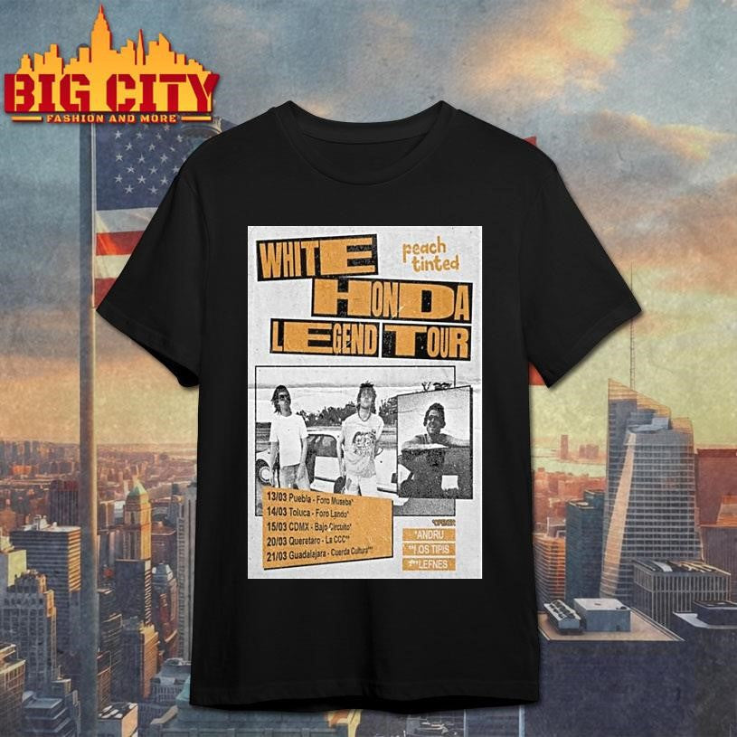 White Honda Legend March Tour 2026 Shirt