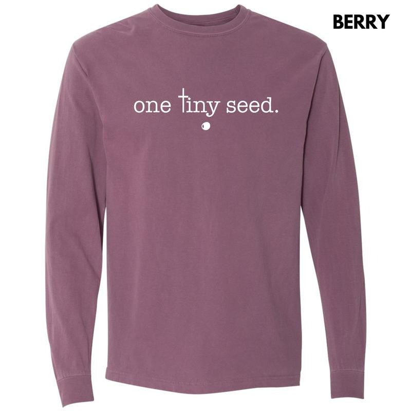 White One Tiny Seed Long Sleeve Comfort Colors T-Shirt 'NLB' Hoodie, Sweatshirt | WearSparks.com