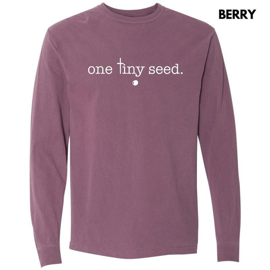 White One Tiny Seed Long Sleeve Comfort Colors T-Shirt 'NLB' Hoodie, Sweatshirt | WearSparks.com
