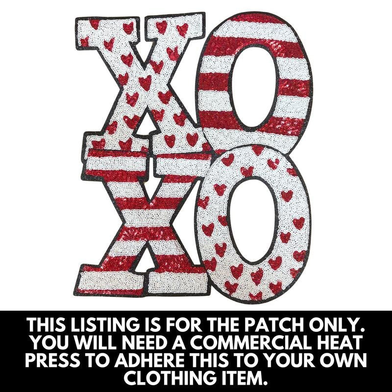 White Sequin XOXO Patch - PATCH ONLY T-Shirts, Hoodie, Sweatshirt | WearSparks.com