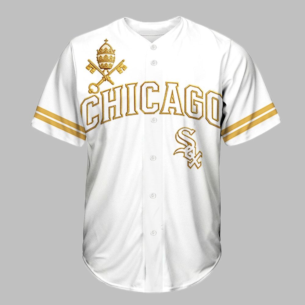 White Sox Pope Leo XIV Baseball Jersey - Grishko.com T-Shirts, Hoodie, Sweatshirt | WearSparks.com (Image 3)