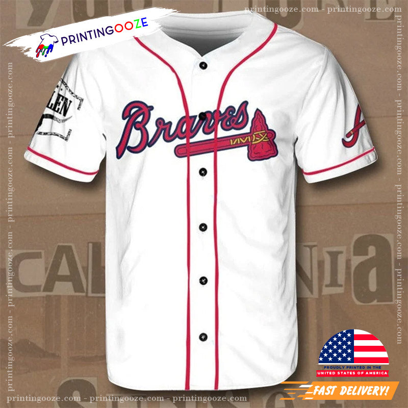 White Wallen 98 Braves Adult Baseball Jersey