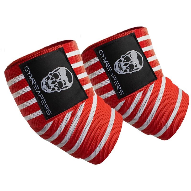 GYMREAPERS Red/White Weightlifting Elbow Wraps with Hook and Loop Closure - 40 Inches T-Shirts, Hoodie, Sweatshirt