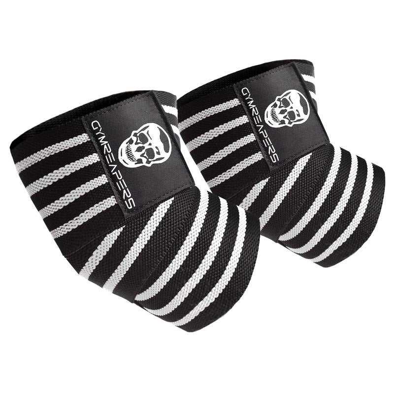 GYMREAPERS Black/White Weightlifting Elbow Wraps with Hook and Loop Closure - 40 Inches T-Shirts, Hoodie, Sweatshirt