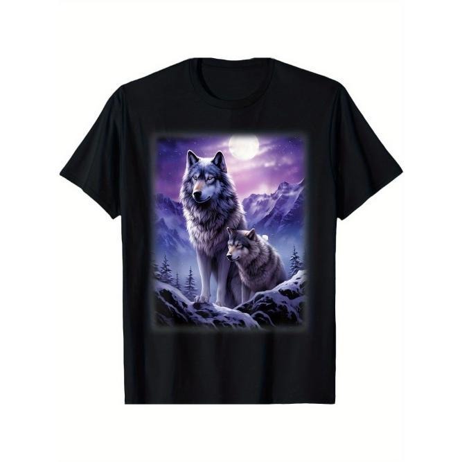 White Wolf Car T-Shirts Men's Cotton Short Sleeve Print Crew Neck Graphic Print T-Shirrt Made in USA Hoodie, Sweatshirt