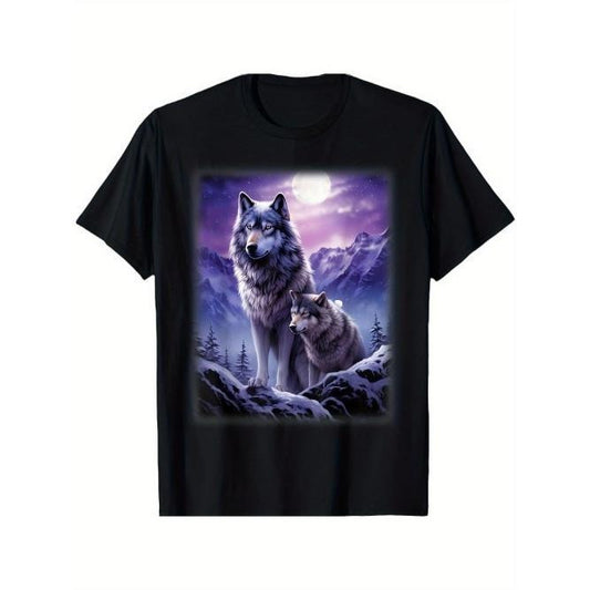 White Wolf Car T-Shirts Men's Cotton Short Sleeve Print Crew Neck Graphic Print T-Shirrt Made in USA Hoodie, Sweatshirt