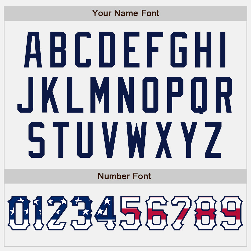 Custom White USA Flag-Navy Authentic Baseball Jersey