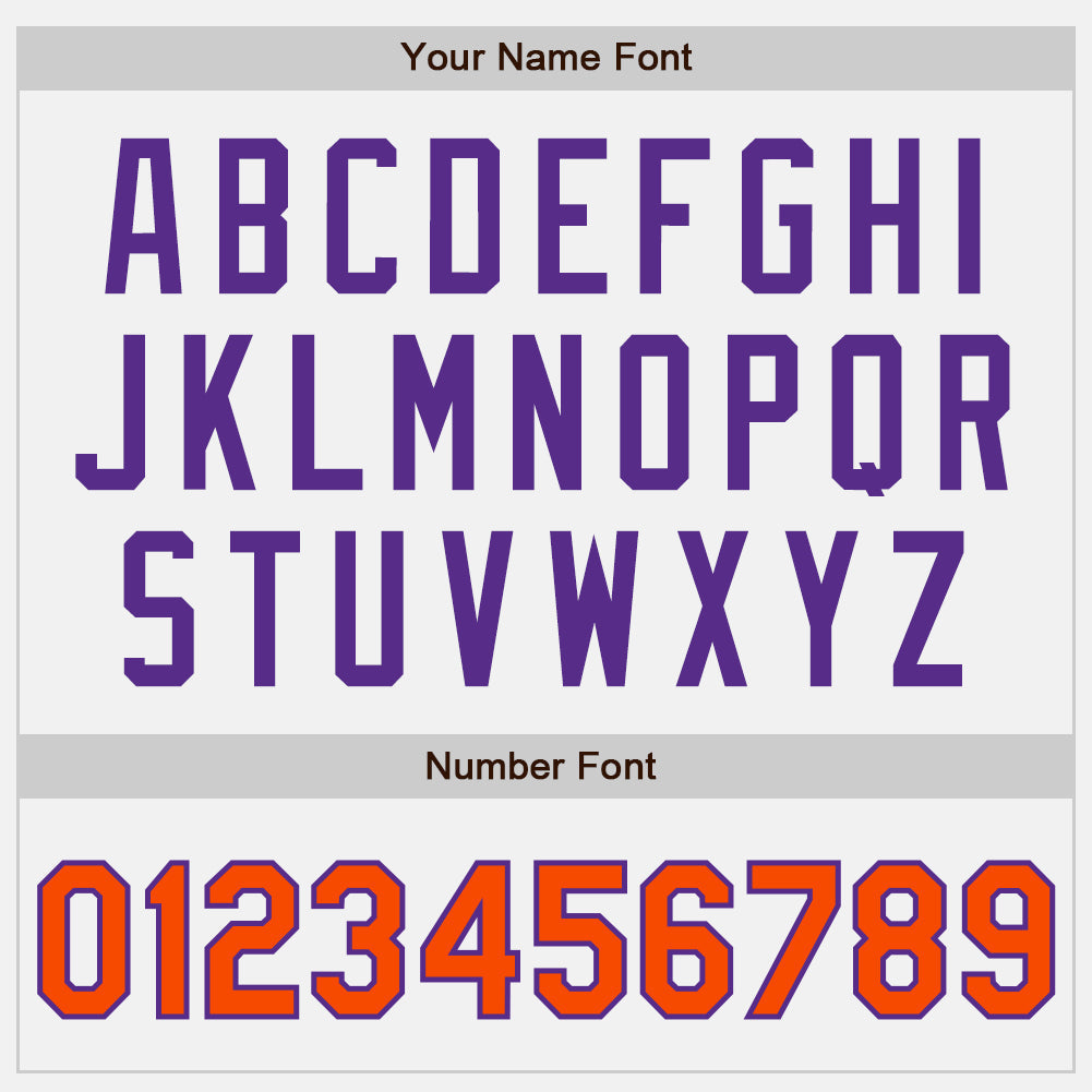 Custom White Orange-Purple Authentic Baseball Jersey
