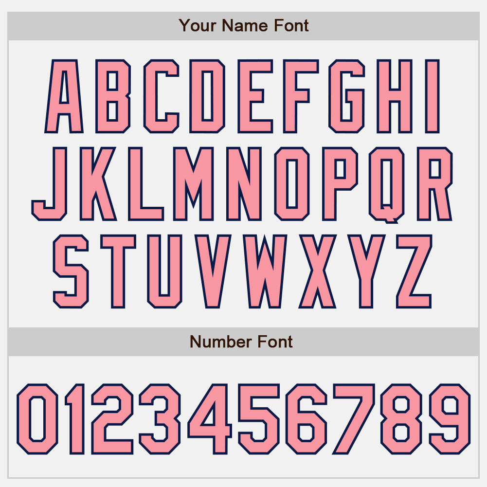 Custom White Medium Pink-Navy Authentic Baseball Jersey