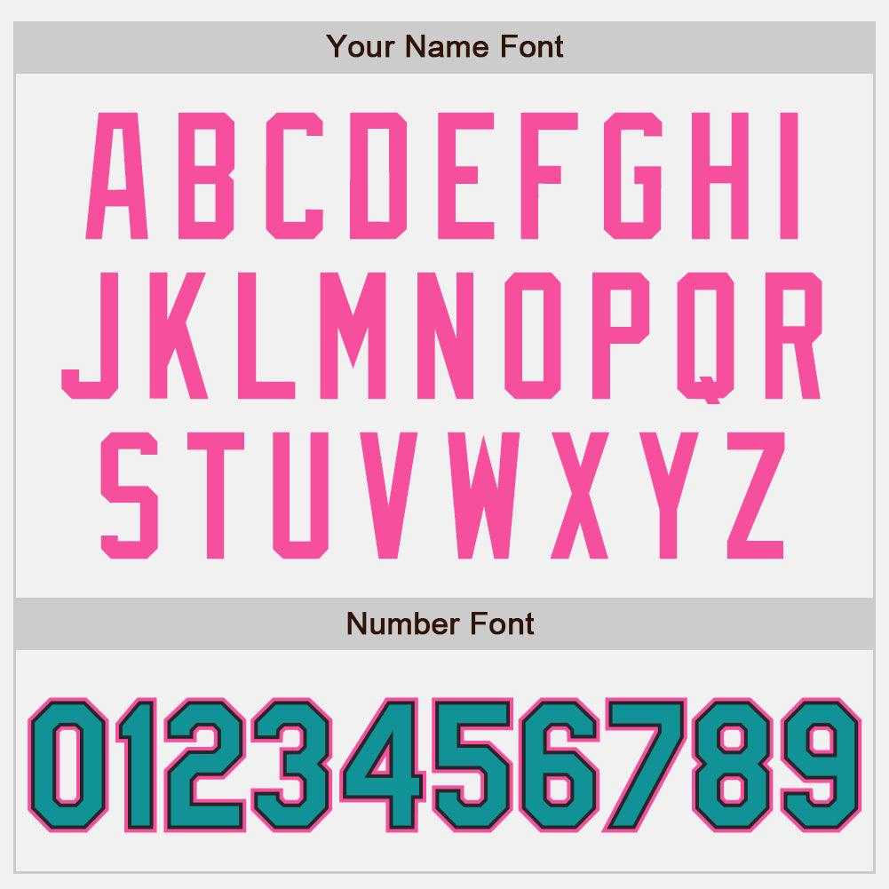 Custom White Teal Black-Pink Authentic Baseball Jersey