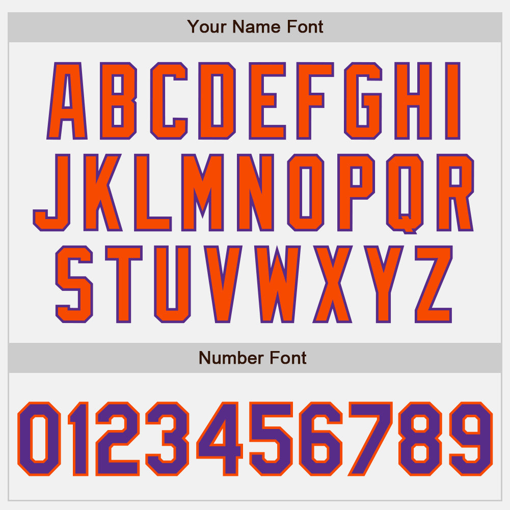 Custom White Purple-Orange Authentic Baseball Jersey