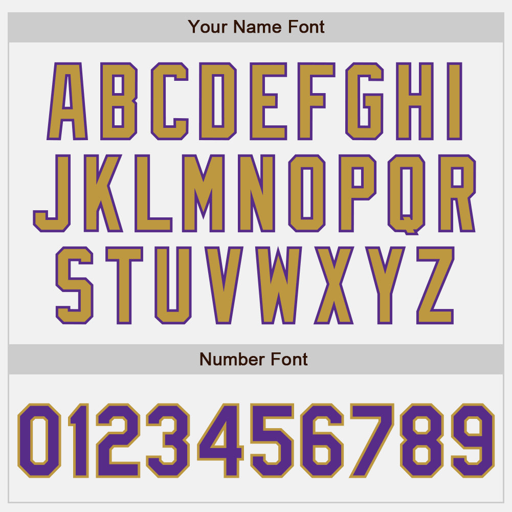 Custom White Purple-Old Gold Authentic Baseball Jersey