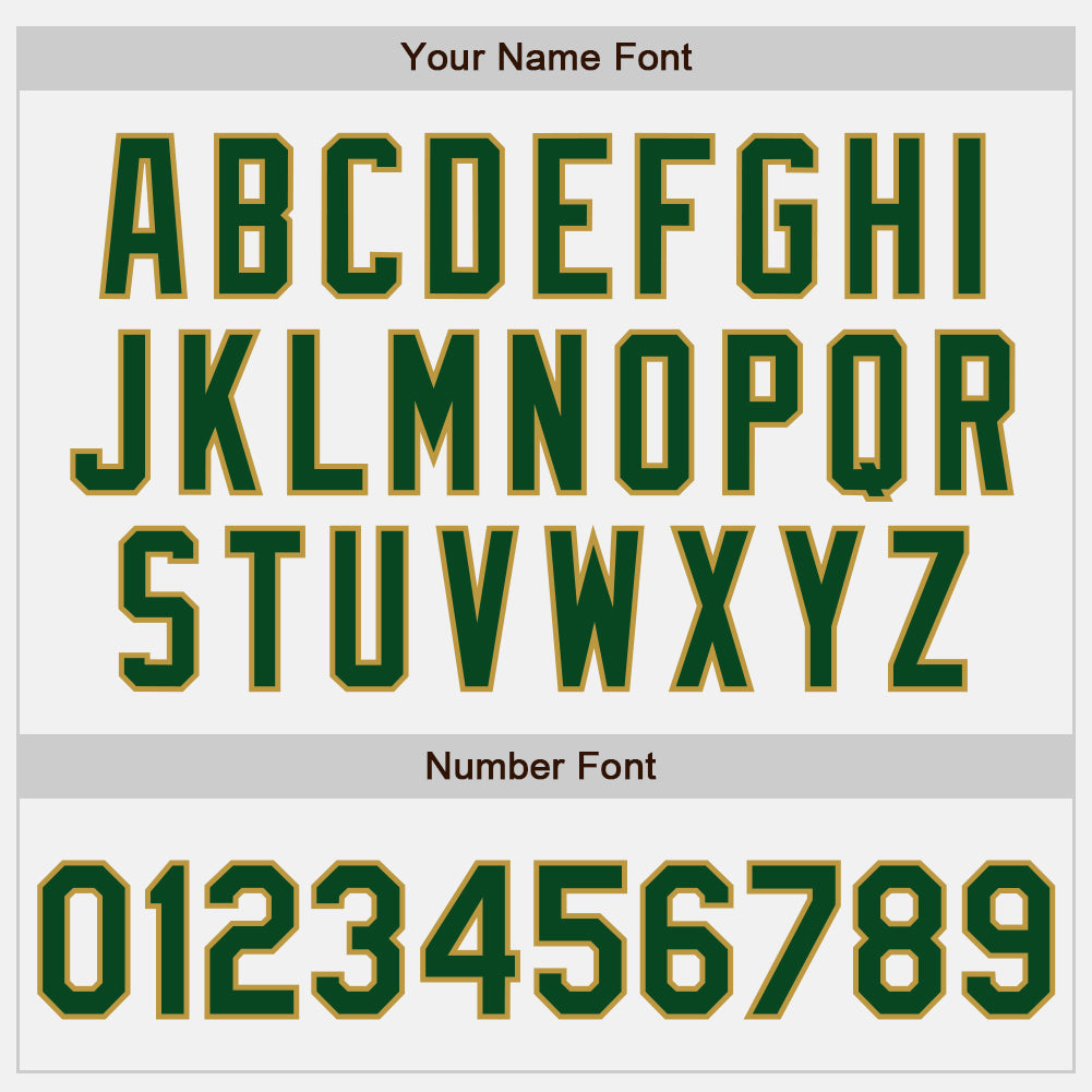 Custom White Green-Old Gold Authentic Baseball Jersey