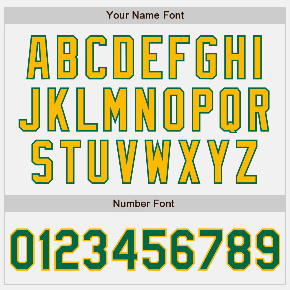 Custom White Kelly Green-Gold Authentic Baseball Jersey