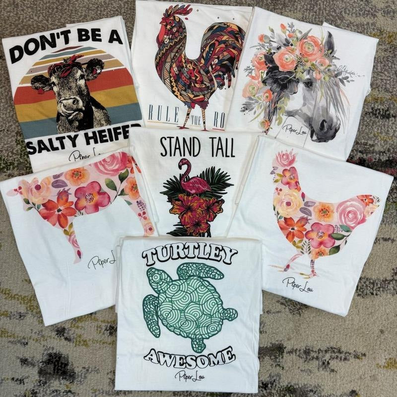 Piper Lou Grab Bags, Proudly Printed In The USA, Tee / Tank / V Neck / Crewneck Grey / White, #sassy #cute #colorprint...