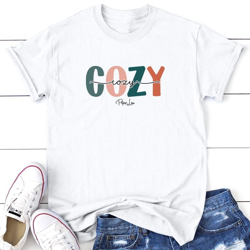 Cozy Graphic Tee, Proudly Printed In The USA, Tee Gray / White, #sassy #cute #colorprint Hoodie, Sweatshirt | WearSparks.com
