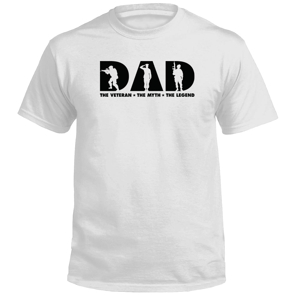Dad The Veteran The Myth The Legend (Front) T-Shirts, Hoodie, Sweatshirt | WearSparks.com (Image 4)
