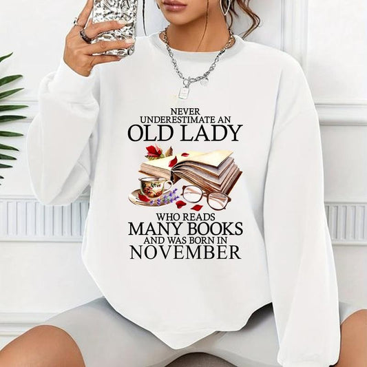 Who Reads Many Books T-shirt, Never Underestimate November Shirt, Reading Book Sweatshirt, Bookworm Shirt, Gift For Book...