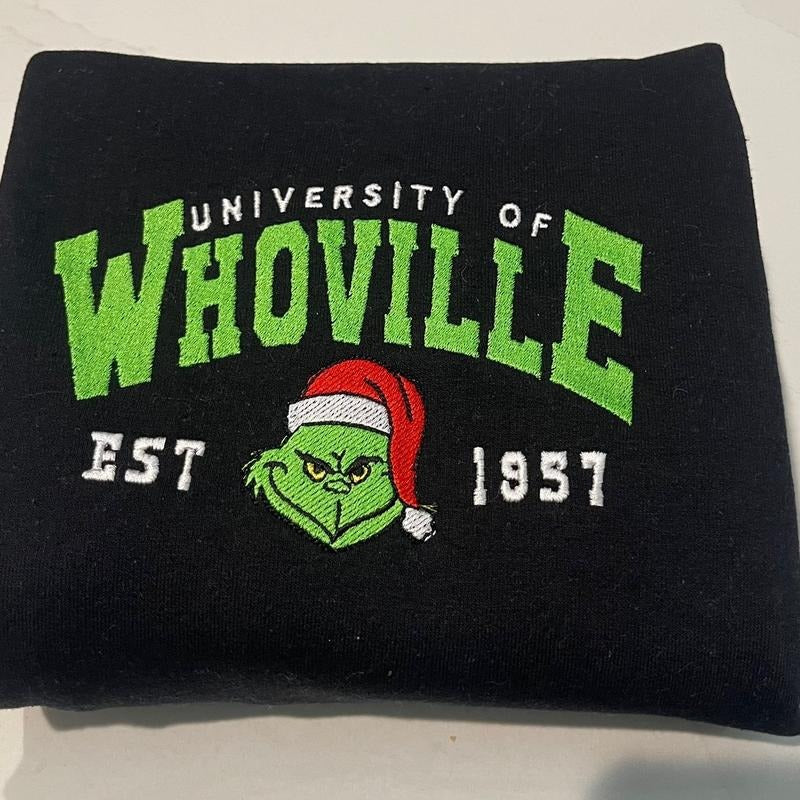 Whoville embroidered sweatshirt T-Shirts, Hoodie | WearSparks.com
