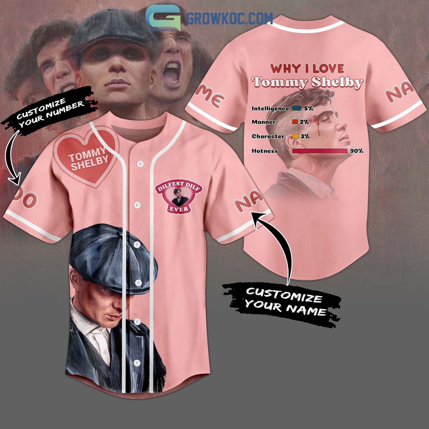 Why I Love Tommy Shelby Dilfest Dilf Ever Personalized Baseball Jersey