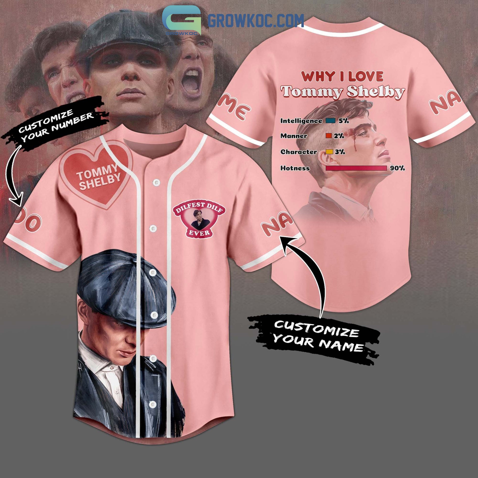 Why I Love Tommy Shelby Dilfest Dilf Ever Personalized Baseball Jersey