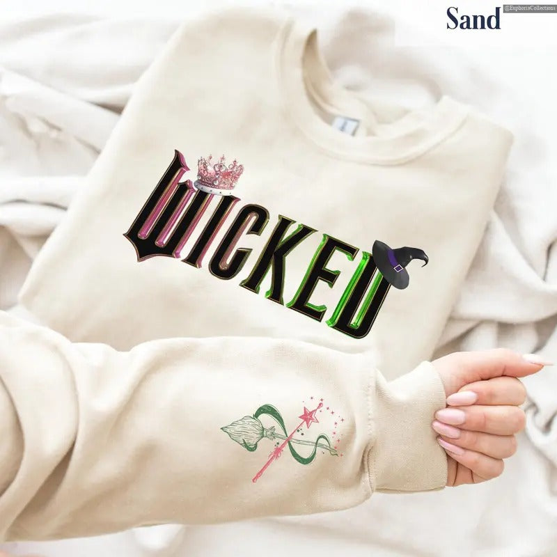 Wicked #Glinda #Elphaba Sweatshirt, Hoodie, Tee, Defy Gravity Broomstick Magic Wand, Wizard Movie Shirt Musical Fan Gift...