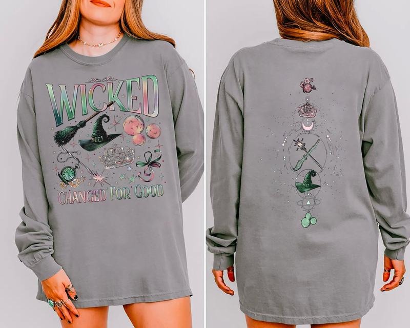 Wicked Change For Good Sweatshirt, Gravity Broomstick Magic Wand Shirt, Wizard Movie Fan Shirt, Wicked Musical Fan...