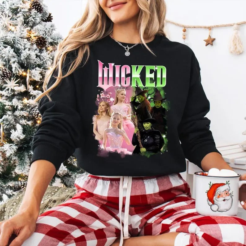 Wicked Change For Good Sweatshirt, Wicked Defying Gravity Shirt, Broomstick Magic Wand T-shirt, Wizard Of Oz Movie Tee,...