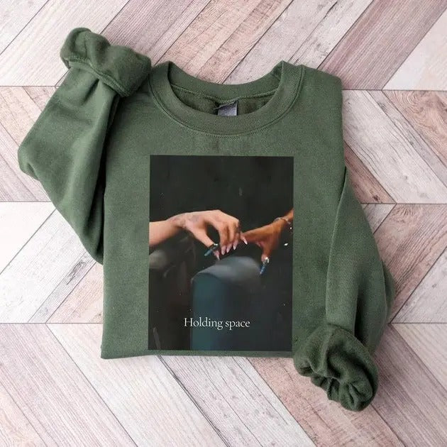 Wicked Sweatshirt, Holding Space Ariana Cynthia Finger Hold Defying Gravity Meme Wicked Movie Gift Broadway Shirt, Glinda...