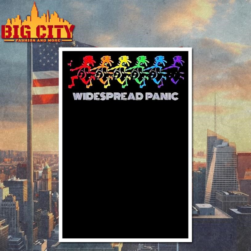 Widespread Panic Dancing Note Eater Rainbow Shirt