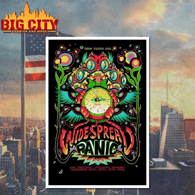 Widespread Panic Fox Theatre in Atlanta GA Dec 29-31 2025 Poster shirt