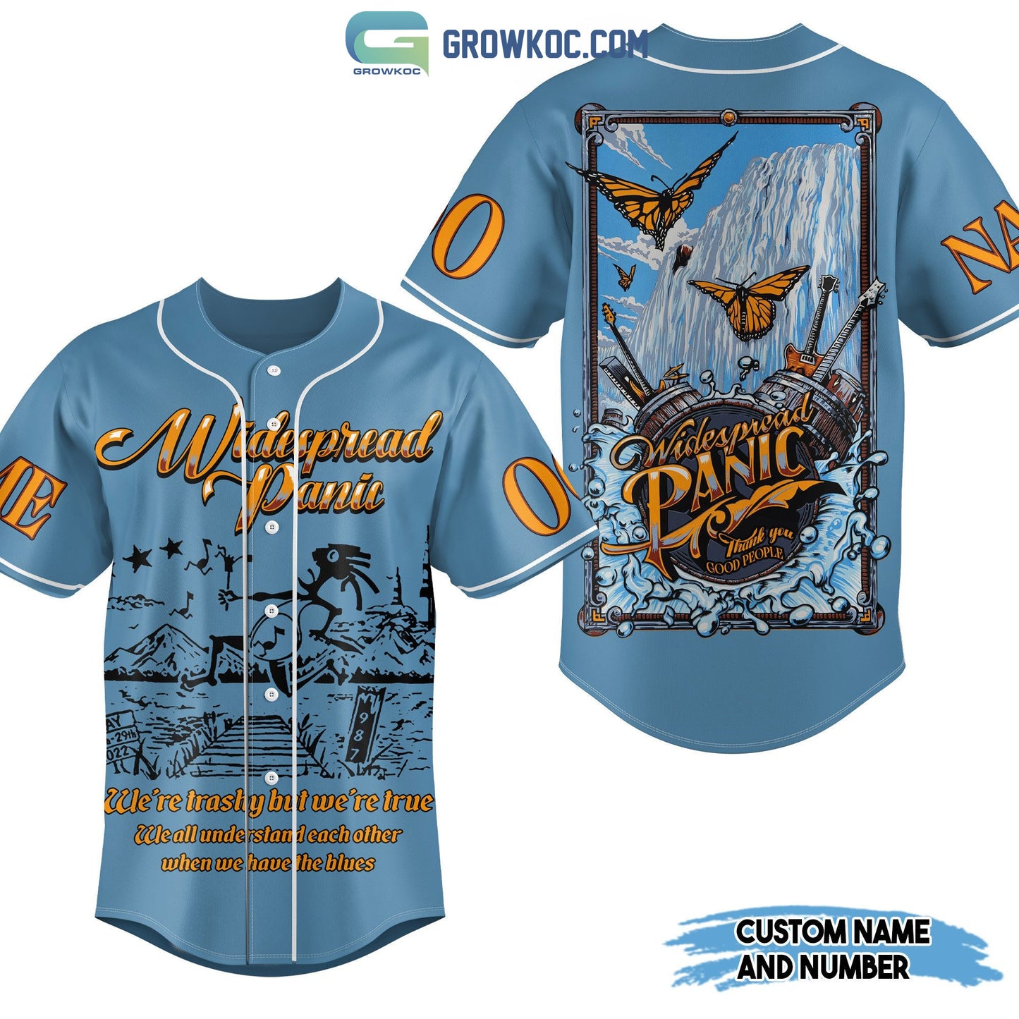 Widespread Panic Thank You Good People Personalized Baseball Jersey