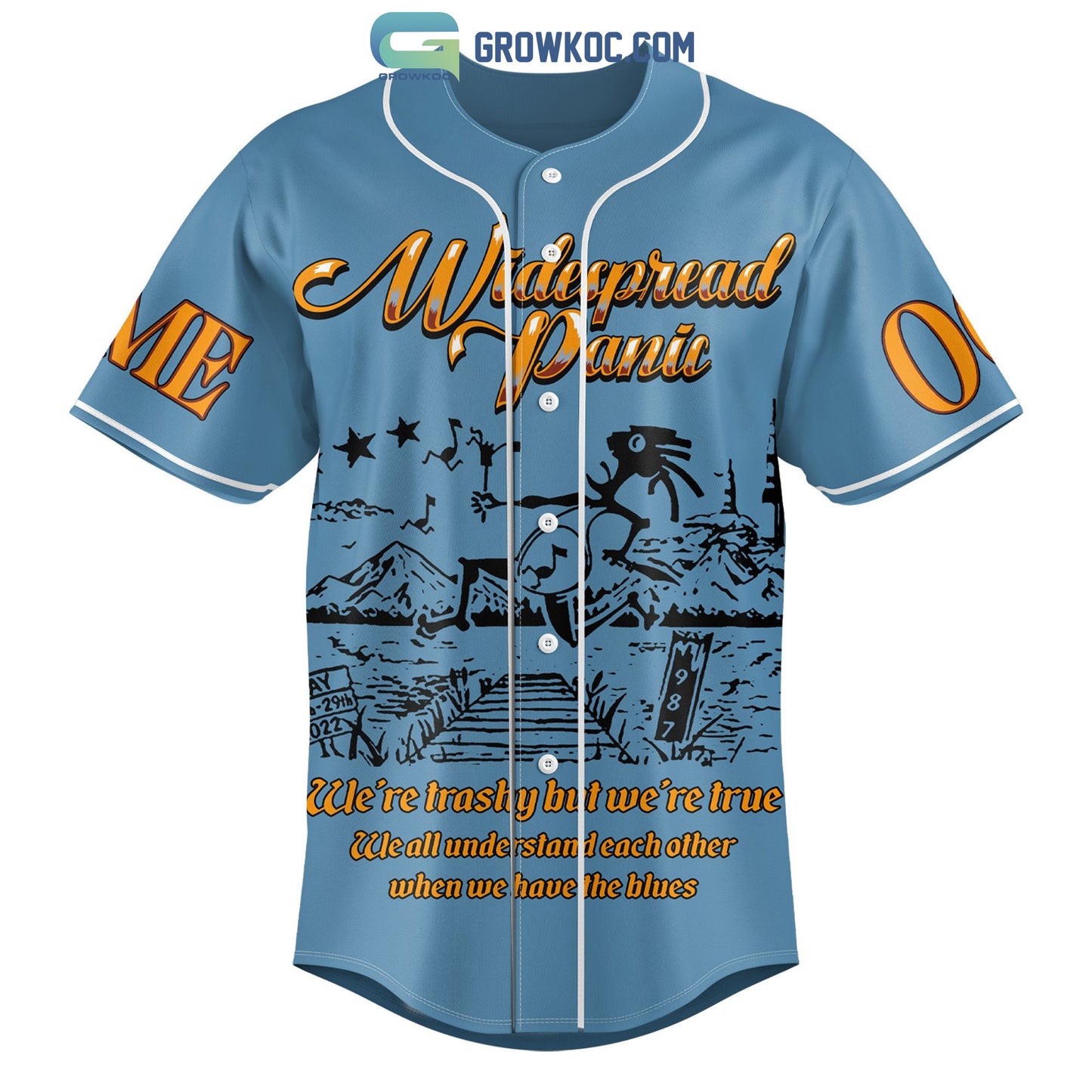 Widespread Panic Thank You Good People Personalized Baseball Jersey