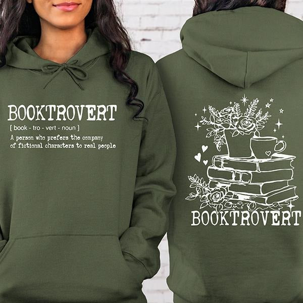 Wildflower Booktrovert Sweatshirt Gift For Librarian, Book Club Shirt, Bookish Hoodie, Book Lover Gift Shirt, Teacher...