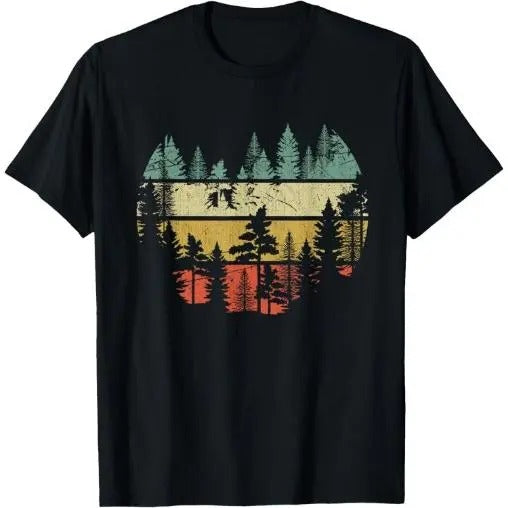 Wildlife Trees Outdoors Nature Retro Forest Sleeveless T-Shirt  Made in USA Hoodie, Sweatshirt | WearSparks.com