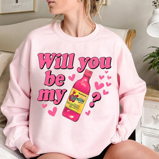 Will You Be My Valentina Shirt, Concha Shirt, Mexican Valentine Sweater, Valentine Shirt, Concha Valentines Day Shirt...
